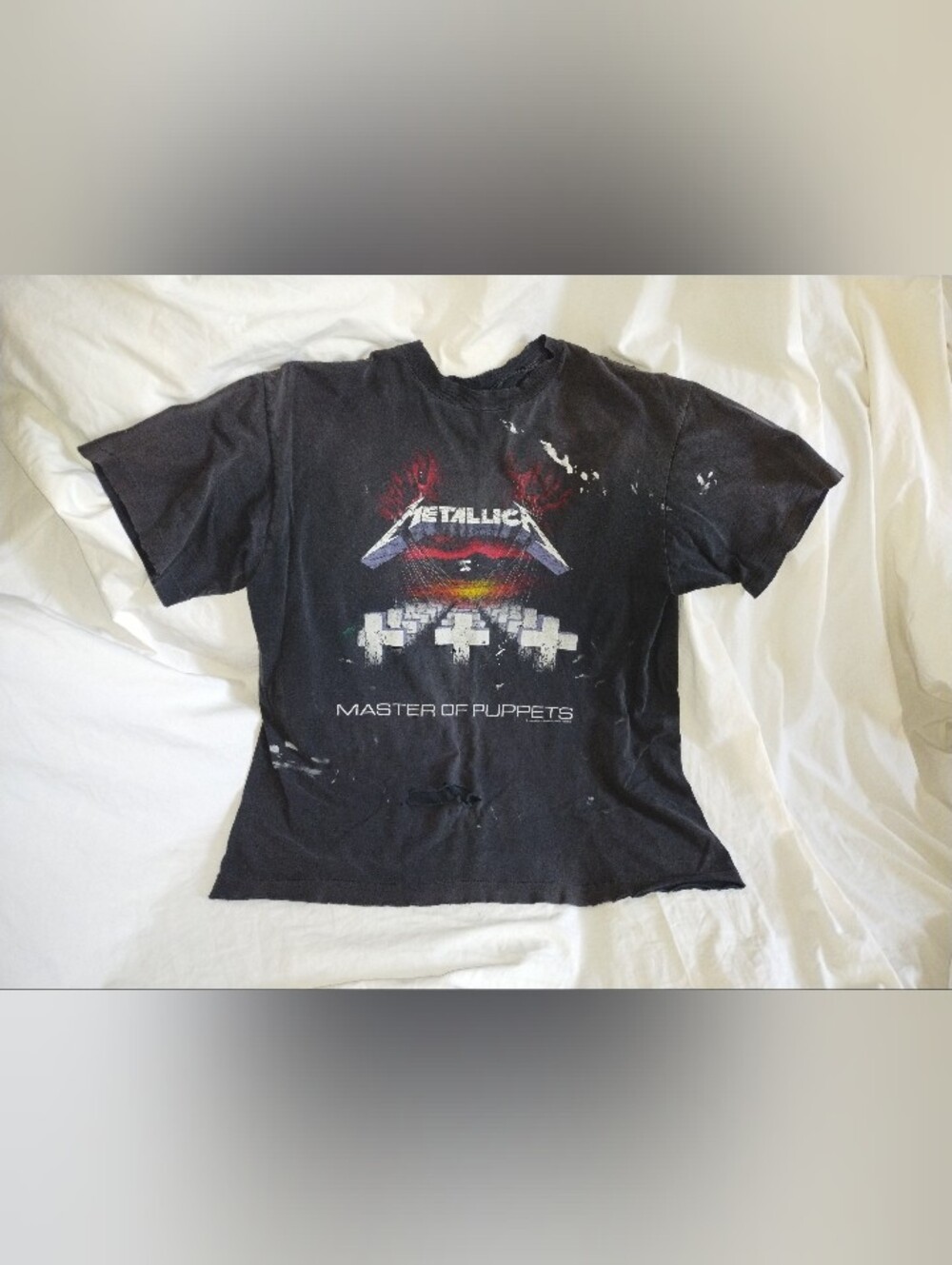Vintage 1994 Metallica Master Of Puppets Giant Shirt Size XL Grunge Distressed